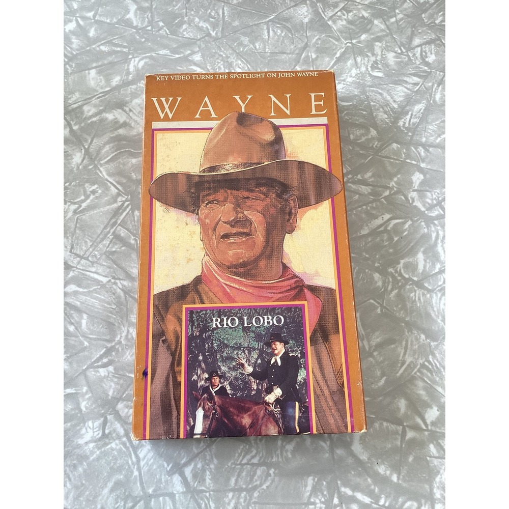 Rio Lobo VHS 1988 Key Video John Wayne Howard Hawks Western Movie G Rated